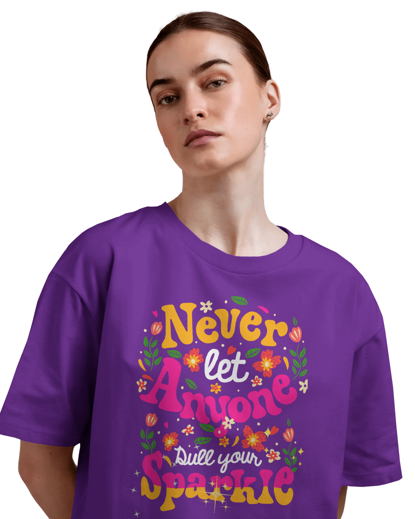 Oversize Tee Women | Printed | 100% Cotton T Shirt | Round Neck | Half Sleeves| Designed by NEOX | Vibrant Colors