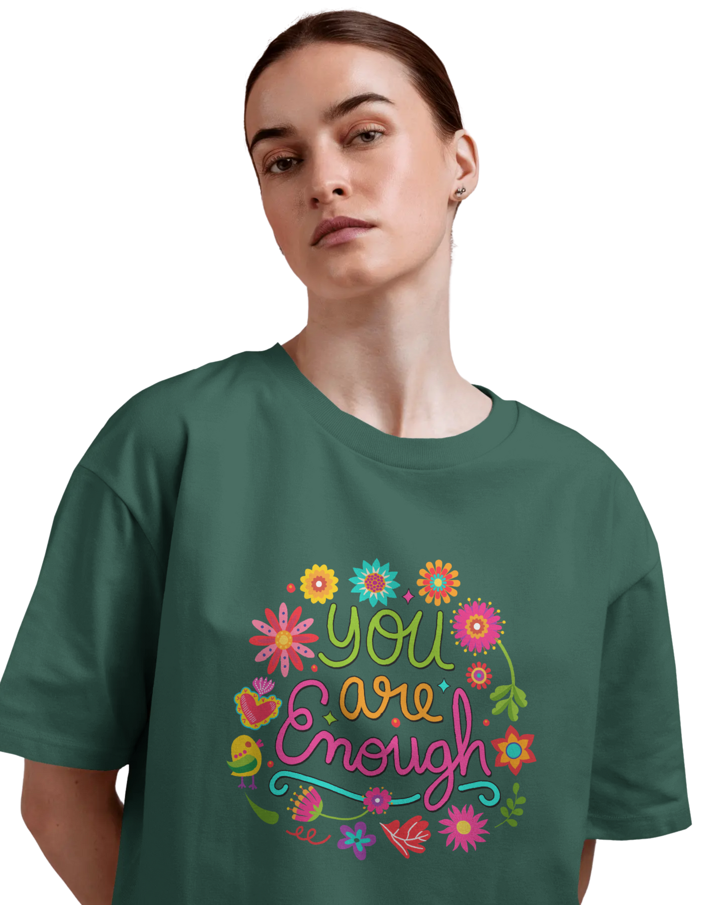 Women Oversize Tee | Printed | 100% Cotton T Shirt | Round Neck | Half Sleeves| Designed by NEOX | Vibrant Colors