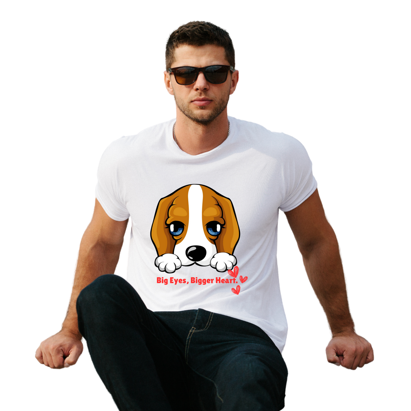 Unisex Printed Cotton T Shirt | Dog Lovers | Round Neck | Half Sleeves|100% Cotton Regular Fit T-Shirt | Women | Men |
