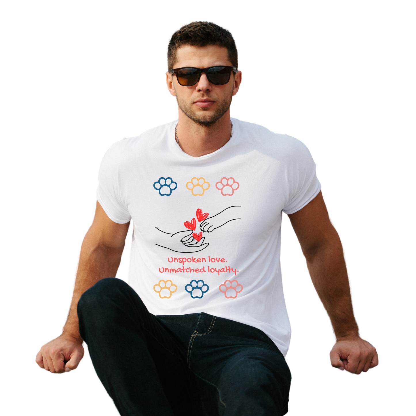 Unisex Printed Cotton T Shirt | Dog Lovers | Round Neck | Half Sleeves|100% Cotton Regular Fit T-Shirt | Women | Men |