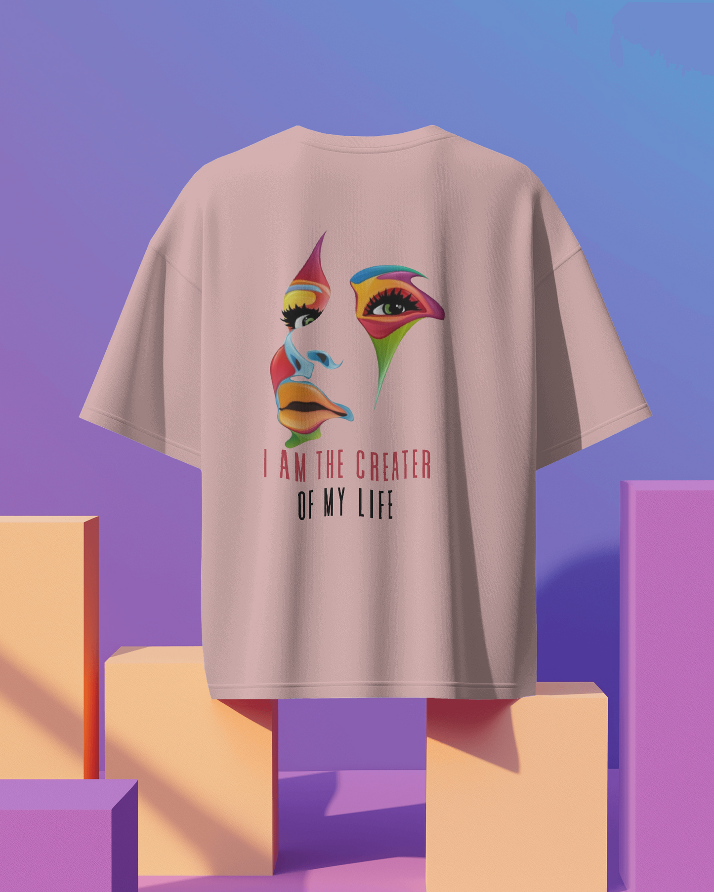 Women Oversize Tee | Printed | 100% Cotton T Shirt | Round Neck | Half Sleeves| Designed by NEOX | Vibrant Colors