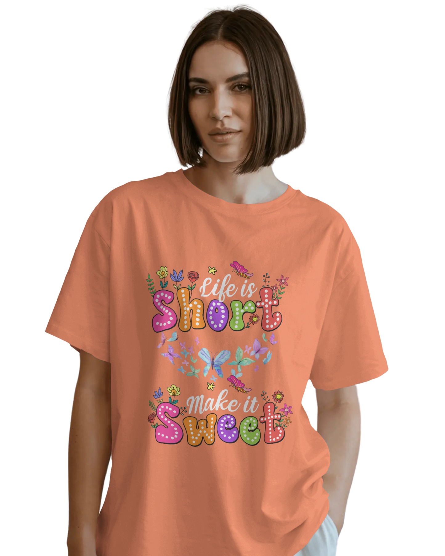 Women Oversize Tee | Printed | 100% Cotton T Shirt | Round Neck | Half Sleeves| Designed by NEOX | Vibrant Colors