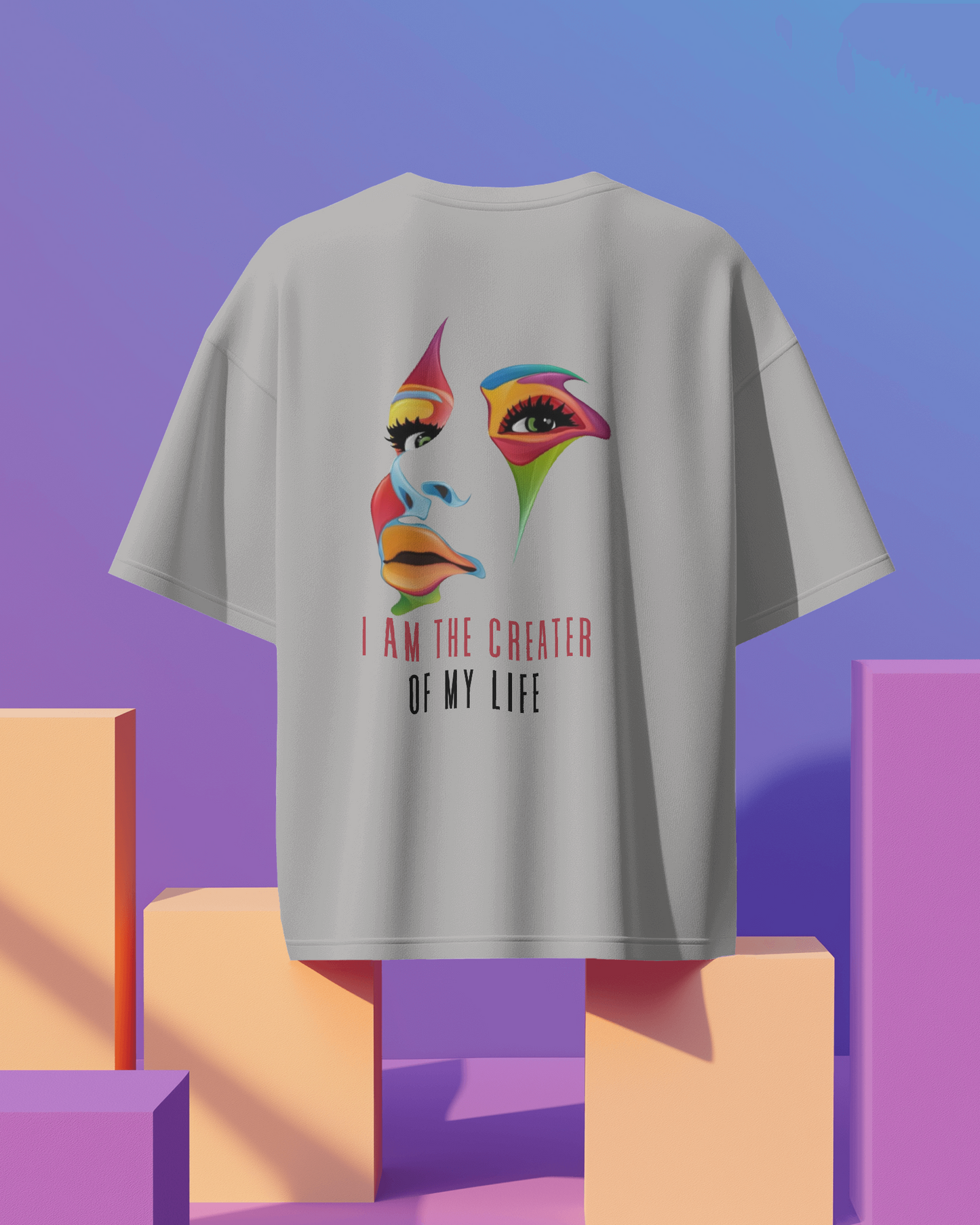 Women Oversize Tee | Printed | 100% Cotton T Shirt | Round Neck | Half Sleeves| Designed by NEOX | Vibrant Colors