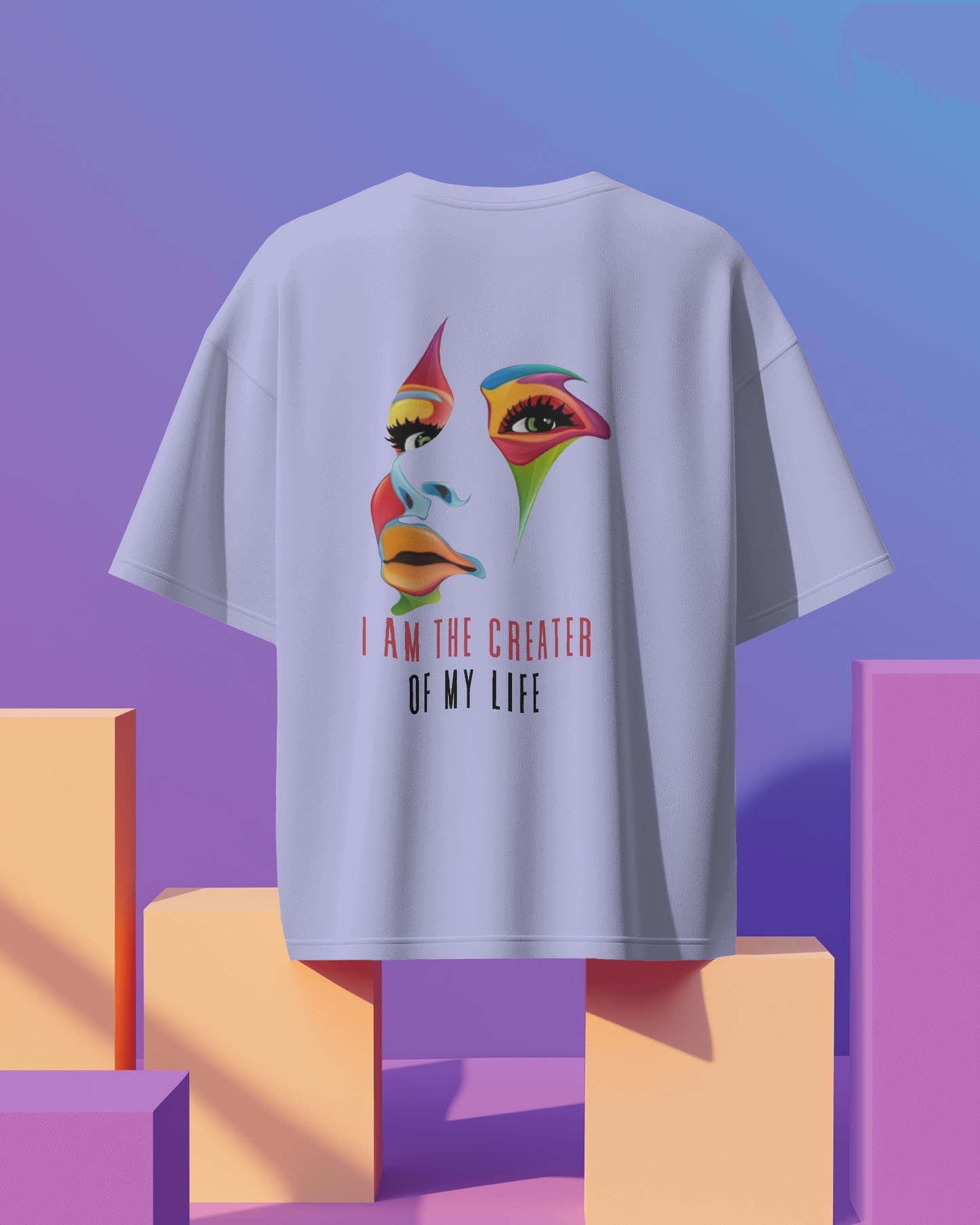 Women Oversize Tee | Printed | 100% Cotton T Shirt | Round Neck | Half Sleeves| Designed by NEOX | Vibrant Colors