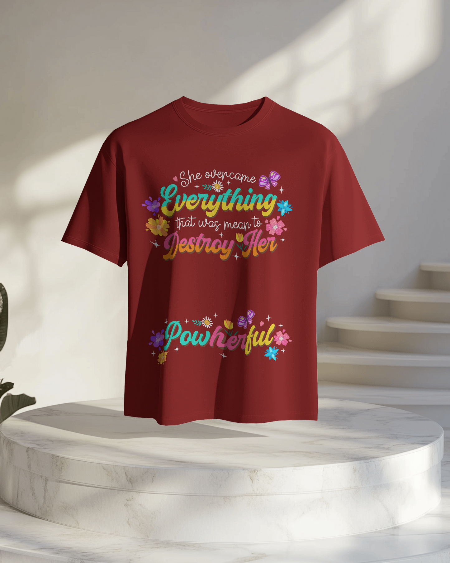 Women Oversize Tee | Printed | 100% Cotton T Shirt | Round Neck | Half Sleeves| Designed by NEOX | Vibrant Colors