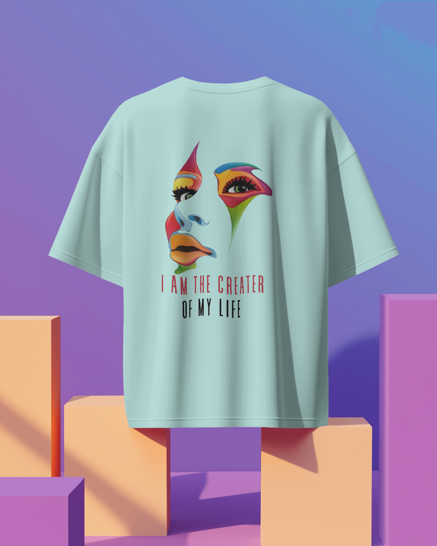 Women Oversize Tee | Printed | 100% Cotton T Shirt | Round Neck | Half Sleeves| Designed by NEOX | Vibrant Colors