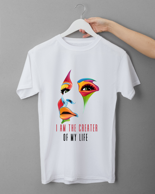 Women Printed Cotton T Shirt | Round Neck | Half Sleeves| 100% Cotton | Regular Fit T-Shirt | Teen | Teen Vibes