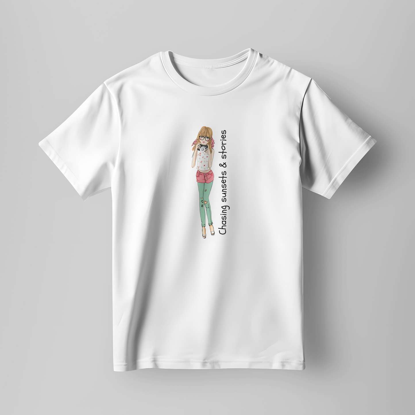 Women Printed Cotton T Shirt | Round Neck | Half Sleeves| 100% Cotton | Regular Fit T-Shirt | Teen | Teen Vibes
