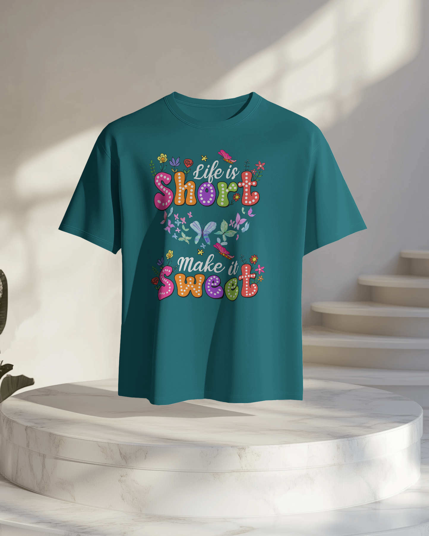 Women Oversize Tee | Printed | 100% Cotton T Shirt | Round Neck | Half Sleeves| Designed by NEOX | Vibrant Colors