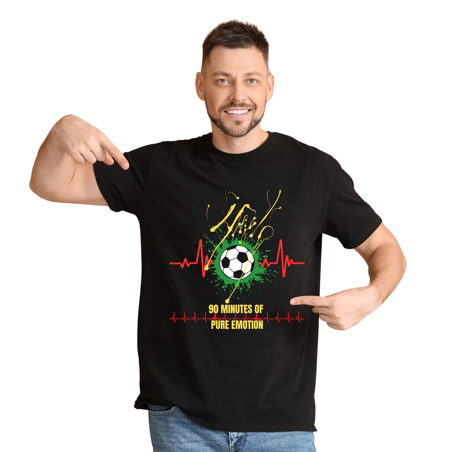 Men’s Printed Cotton T Shirt | Foot Ball |Round Neck | Half Sleeves|100% Cotton | Regular Fit T-Shirt | Teens | Teen Vibes