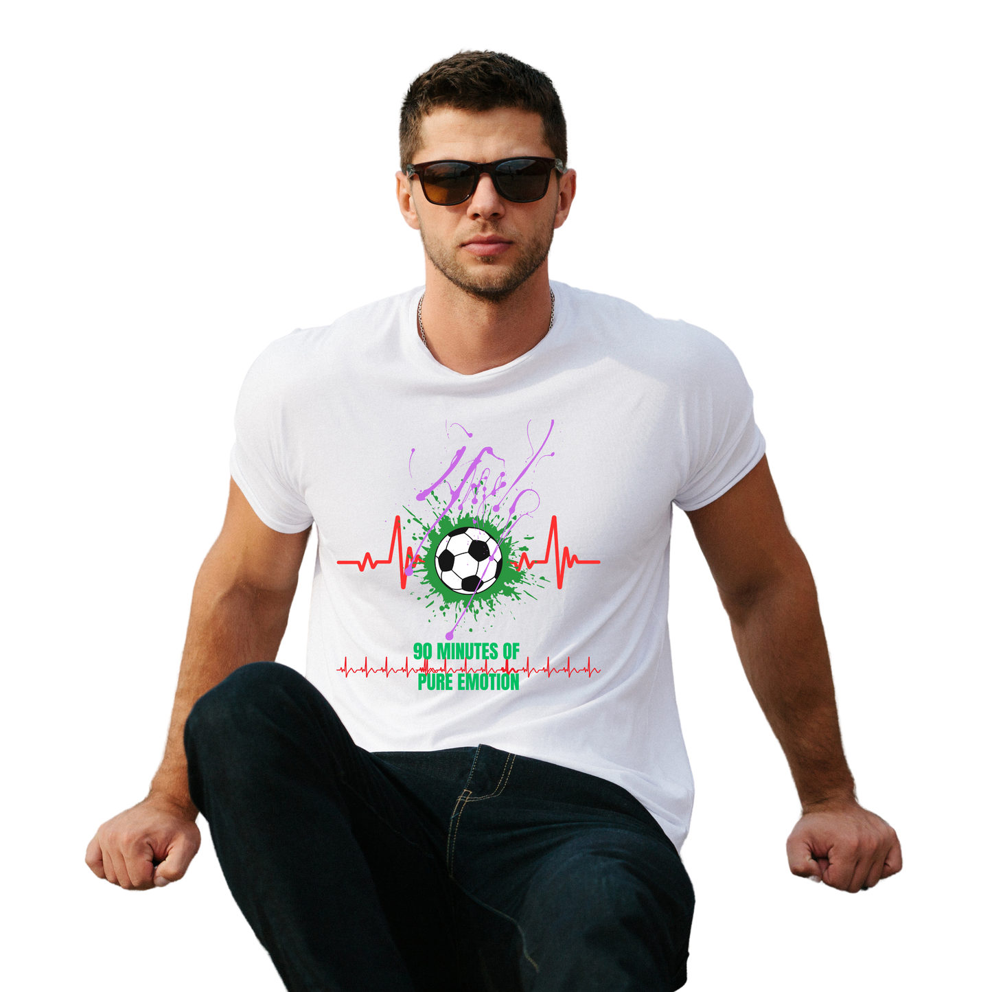 Men’s Printed Cotton T Shirt | Foot Ball |Round Neck | Half Sleeves|100% Cotton | Regular Fit T-Shirt | Teens | Teen Vibes
