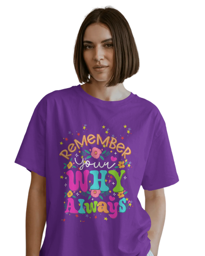 Women Oversize Tee | Printed | 100% Cotton T Shirt | Round Neck | Half Sleeves| Designed by NEOX | Vibrant Colors