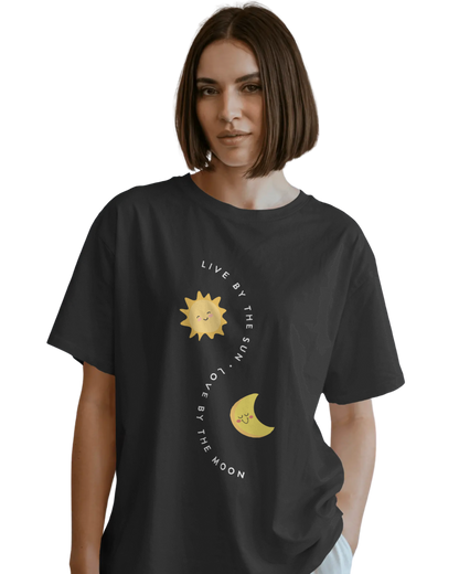 Women Oversize Tee | Printed | 100% Cotton T Shirt | Round Neck | Half Sleeves| Designed by NEOX | Vibrant Colors