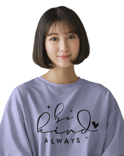 Women Oversize Tee | Printed | 100% Cotton T Shirt | Round Neck | Half Sleeves| Designed by NEOX | Vibrant Colors