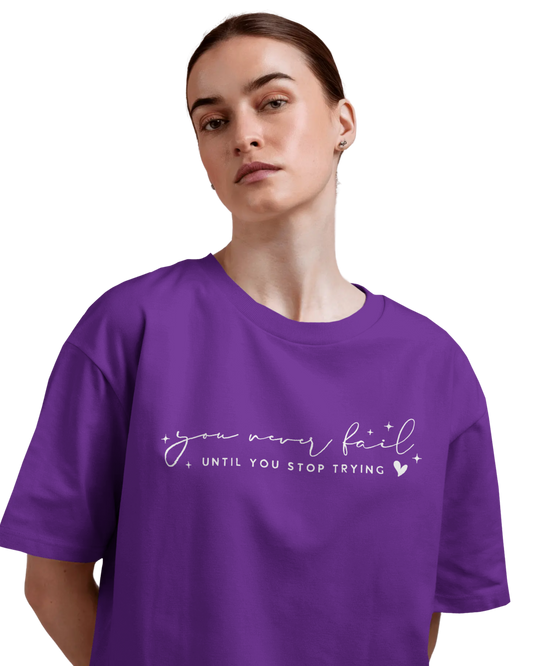 Women Oversize Tee | Printed | 100% Cotton T Shirt | Round Neck | Half Sleeves| Designed by NEOX | Vibrant Colors