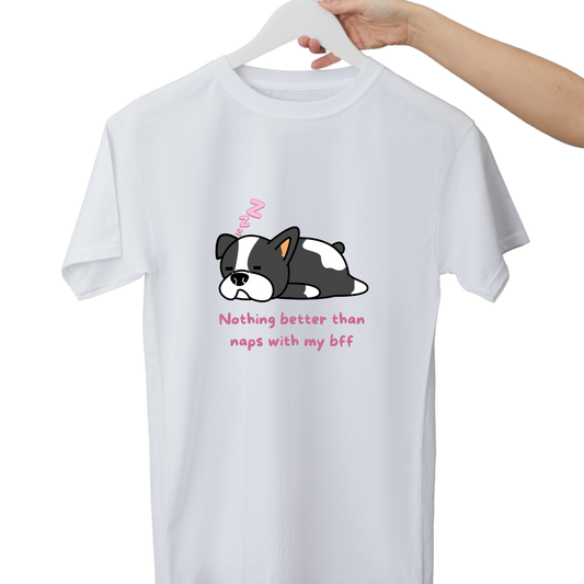 Unisex Printed Cotton T Shirt | Dog Lovers | Round Neck | Half Sleeves|100% Cotton Regular Fit T-Shirt | Women | Men