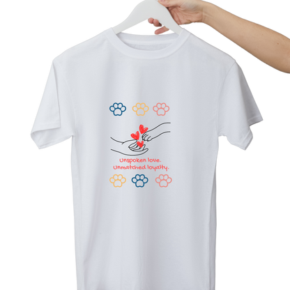 Unisex Printed Cotton T Shirt | Dog Lovers | Round Neck | Half Sleeves|100% Cotton Regular Fit T-Shirt | Women | Men |