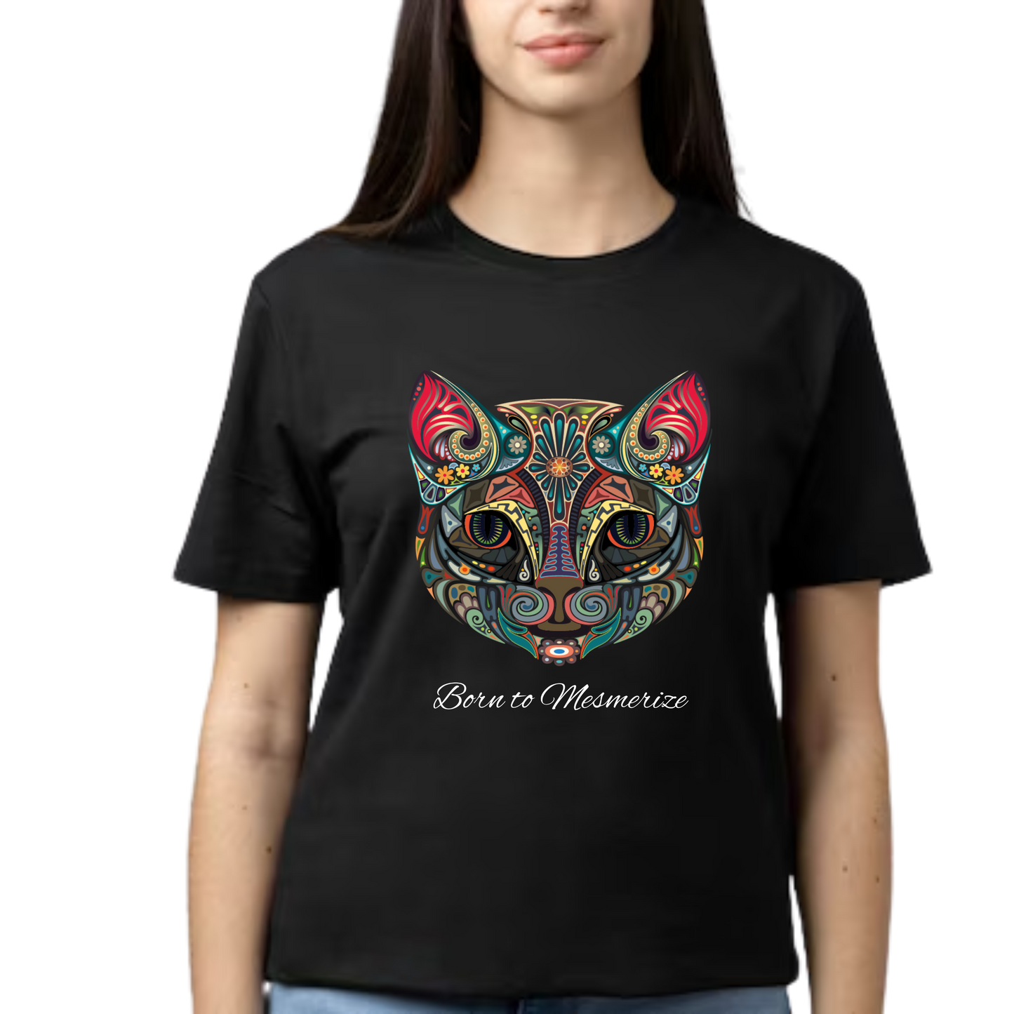 Women Printed Cotton T Shirt | Round Neck | Half Sleeves| 100% Cotton | Regular Fit T-Shirt | Teen | Teen Vibes
