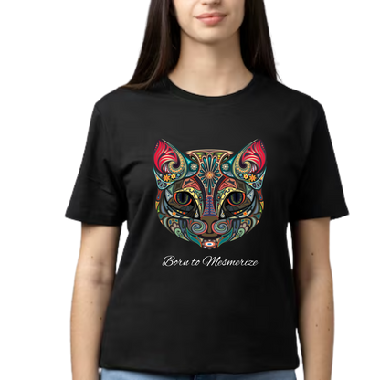 Women Printed Cotton T Shirt | Round Neck | Half Sleeves| 100% Cotton | Regular Fit T-Shirt | Teen | Teen Vibes