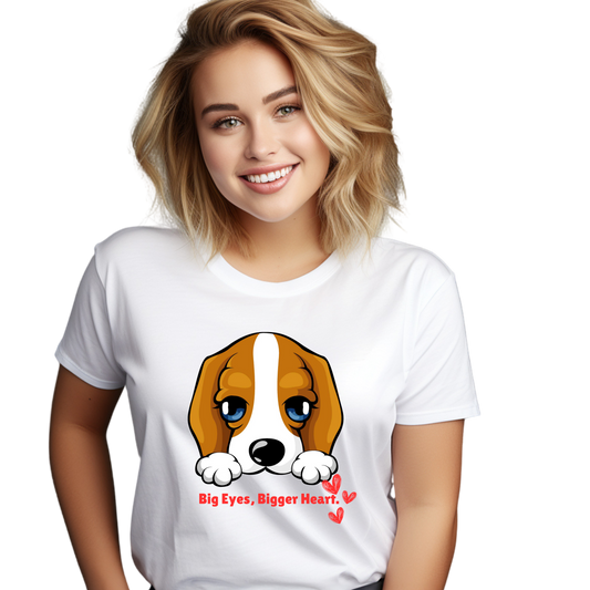 Unisex Printed Cotton T Shirt | Dog Lovers | Round Neck | Half Sleeves|100% Cotton Regular Fit T-Shirt | Women | Men |