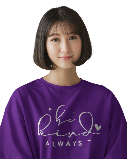 Women Oversize Tee | Printed | 100% Cotton T Shirt | Round Neck | Half Sleeves| Designed by NEOX | Vibrant Colors