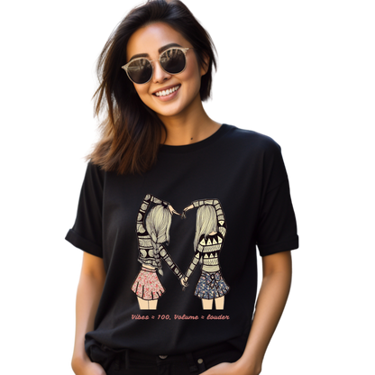 Women Printed Cotton T Shirt | Round Neck | Half Sleeves| 100% Cotton | Regular Fit T-Shirt | Teen | Teen Vibes