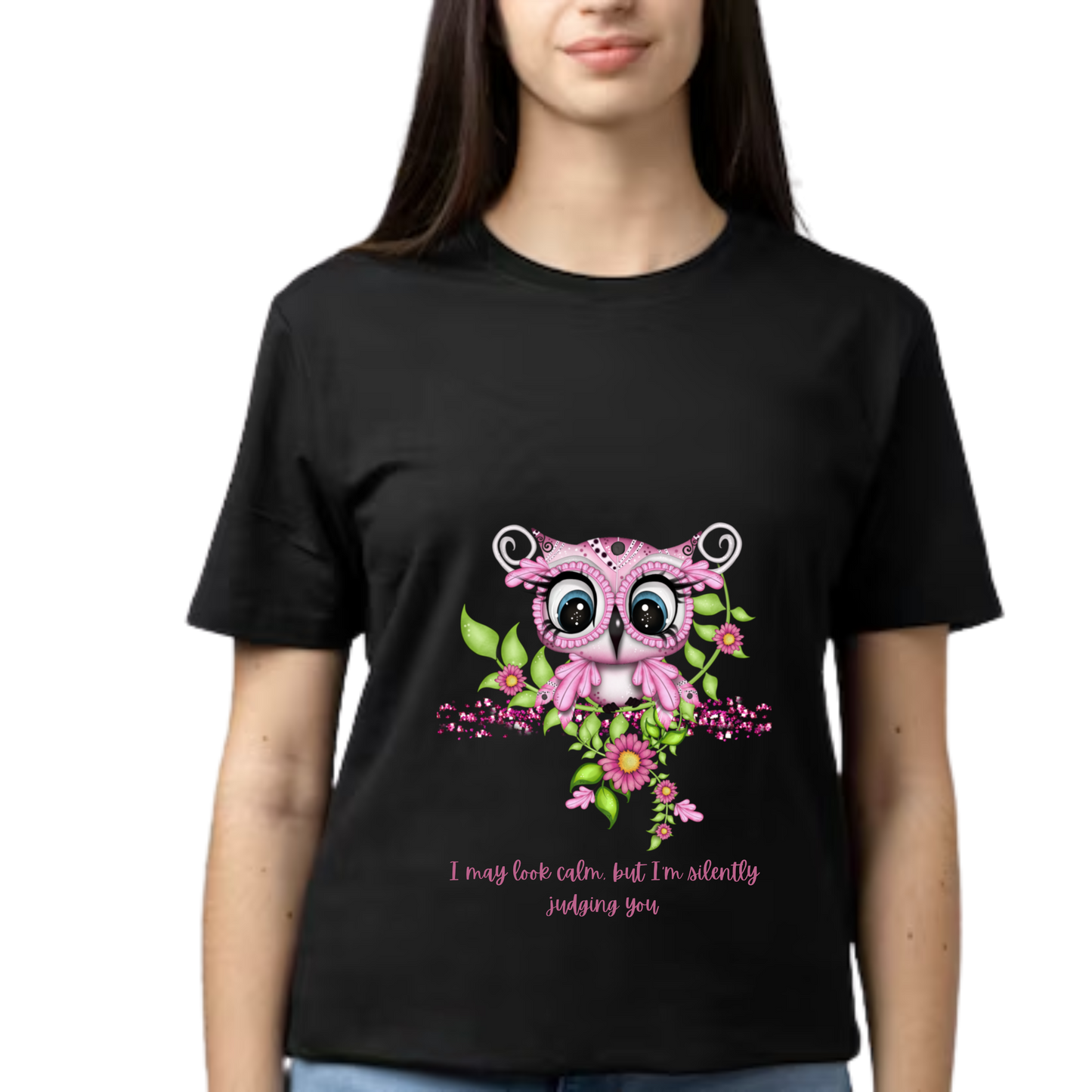 Women Printed Cotton T Shirt | Round Neck | Half Sleeves| 100% Cotton | Regular Fit T-Shirt | Teen | Teen Vibes