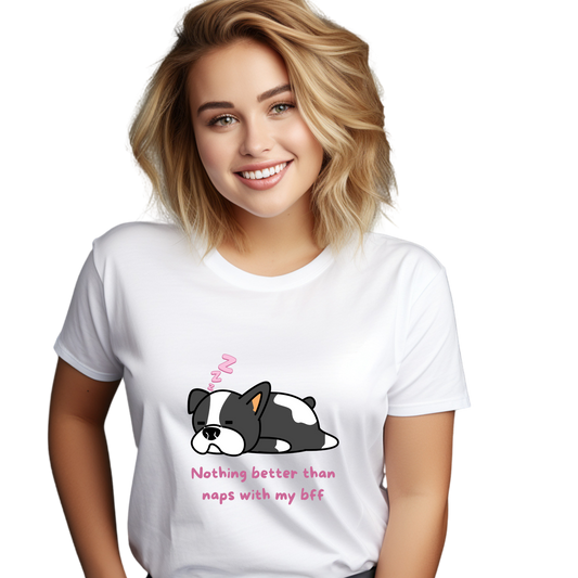 Unisex Printed Cotton T Shirt | Dog Lovers | Round Neck | Half Sleeves|100% Cotton Regular Fit T-Shirt | Women | Men
