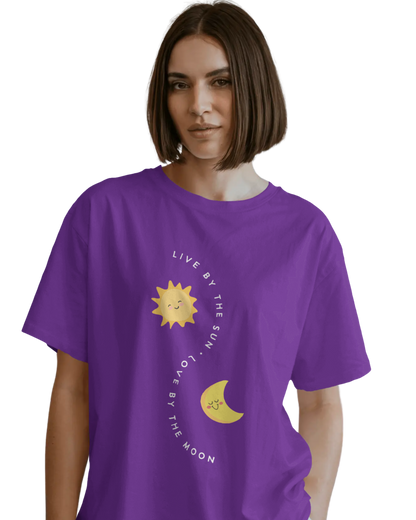 Women Oversize Tee | Printed | 100% Cotton T Shirt | Round Neck | Half Sleeves| Designed by NEOX | Vibrant Colors