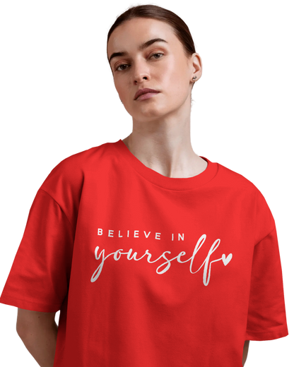 Women Oversize Tee | Printed | 100% Cotton T Shirt | Round Neck | Half Sleeves| Designed by NEOX | Vibrant Colors