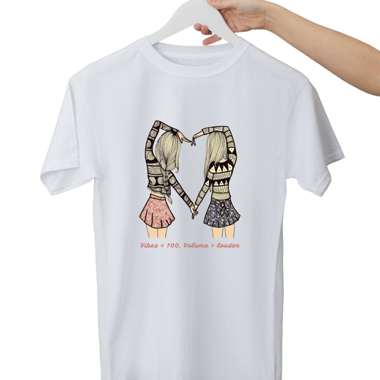 Women Printed Cotton T Shirt | Round Neck | Half Sleeves| 100% Cotton | Regular Fit T-Shirt | Teen | Teen Vibes