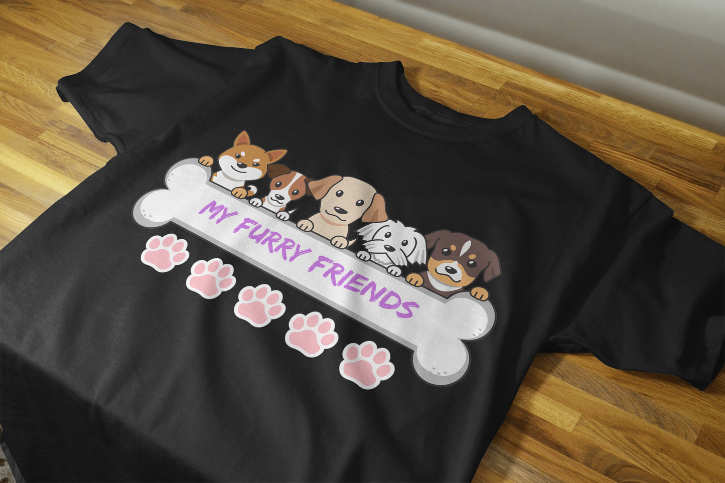 Unisex Printed Cotton T Shirt | Dog Lovers | Round Neck | Half Sleeves|100% Cotton Regular Fit T-Shirt | Women | Men |
