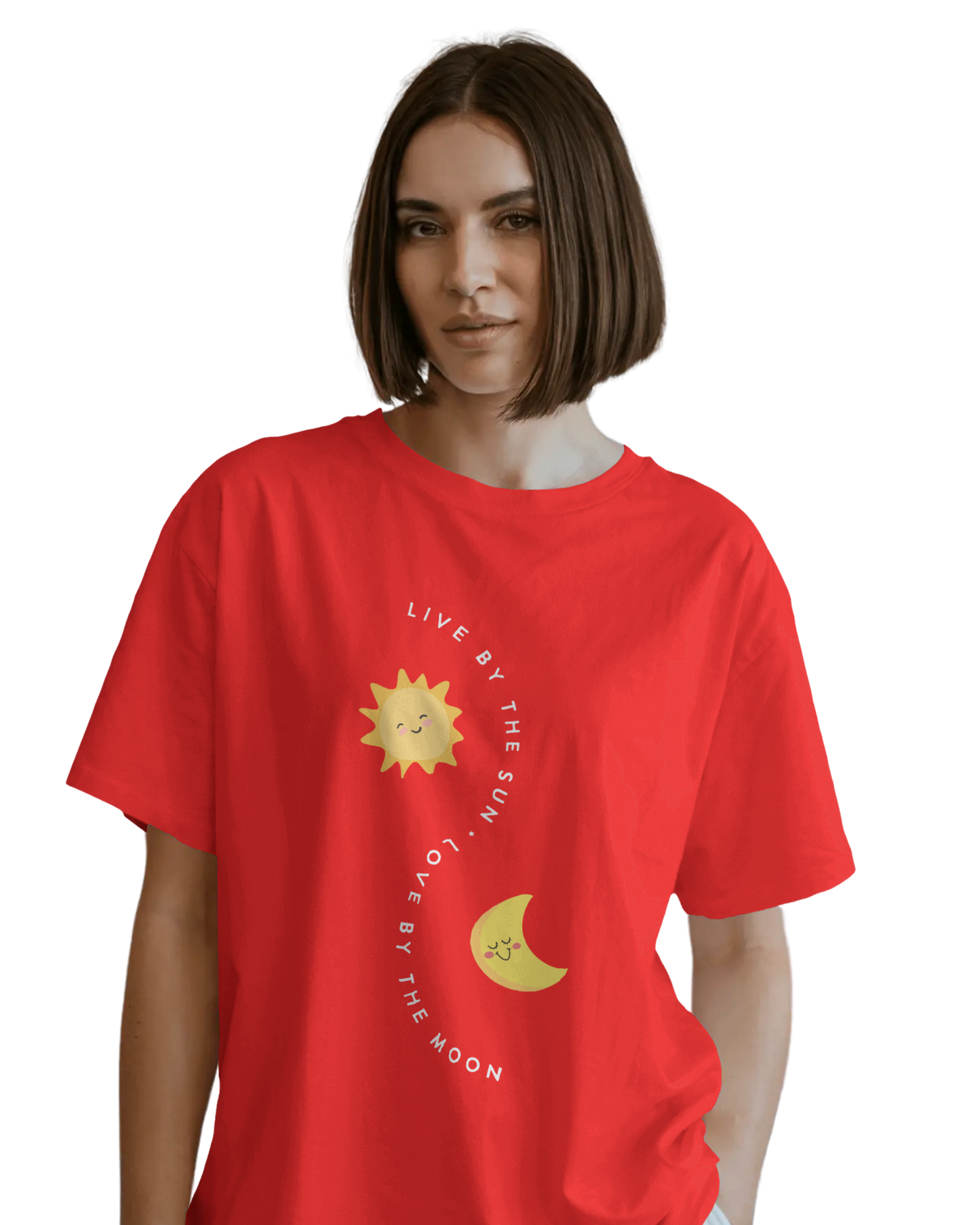 Women Oversize Tee | Printed | 100% Cotton T Shirt | Round Neck | Half Sleeves| Designed by NEOX | Vibrant Colors