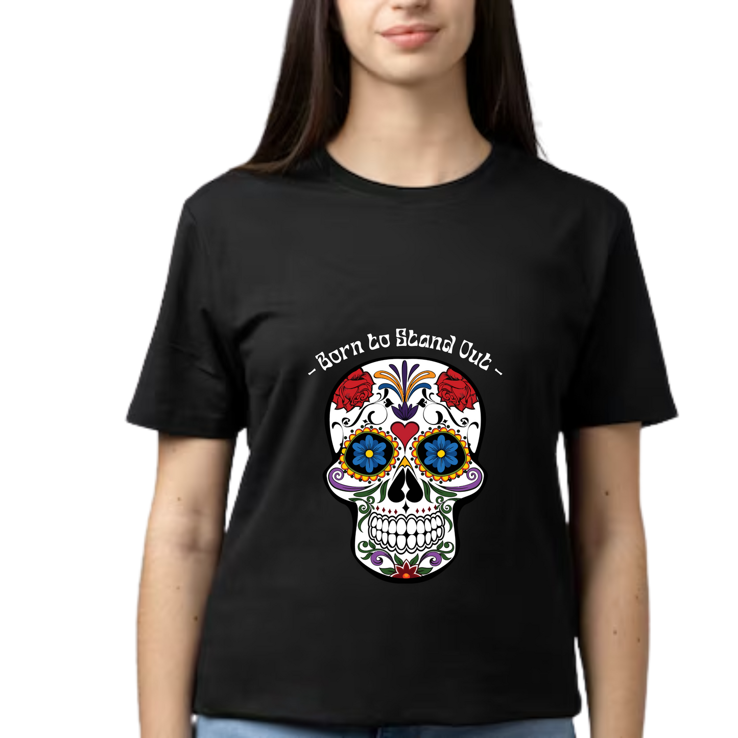 Women Printed Cotton T Shirt | Round Neck | Half Sleeves| 100% Cotton | Regular Fit T-Shirt | Teen | Teen Vibes