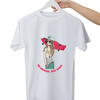 Women Printed Cotton T Shirt | Round Neck | Half Sleeves| 100% Cotton | Regular Fit T-Shirt | Teen | Teen Vibes