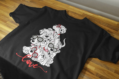Unisex Printed Cotton T Shirt | Dog Lovers | Round Neck | Half Sleeves|100% Cotton Regular Fit T-Shirt | Women | Men |