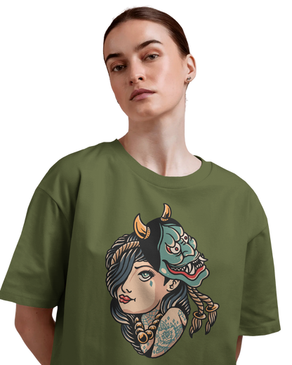 Women Oversize Tee |Street wear | Casual Wear | 100% Cotton T Shirt | Round Neck | Half Sleeves| Vibrant Colors