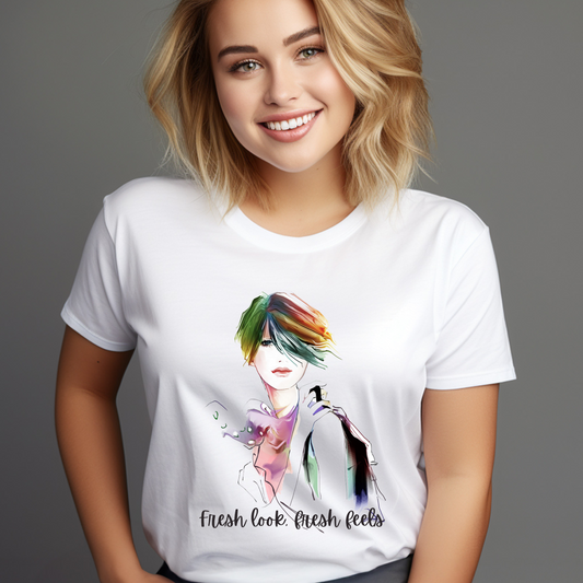 Women Printed Cotton T Shirt | Round Neck | Half Sleeves| 100% Cotton | Regular Fit T-Shirt | Teen | Teen Vibes