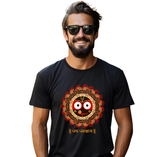 Unisex Printed Cotton T Shirt | Aastha | Round Neck | Half Sleeves|100% Cotton Regular Fit T-Shirt | Women | Men |