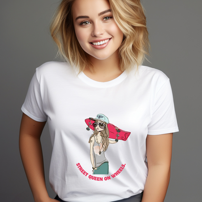 Women Printed Cotton T Shirt | Round Neck | Half Sleeves| 100% Cotton | Regular Fit T-Shirt | Teen | Teen Vibes