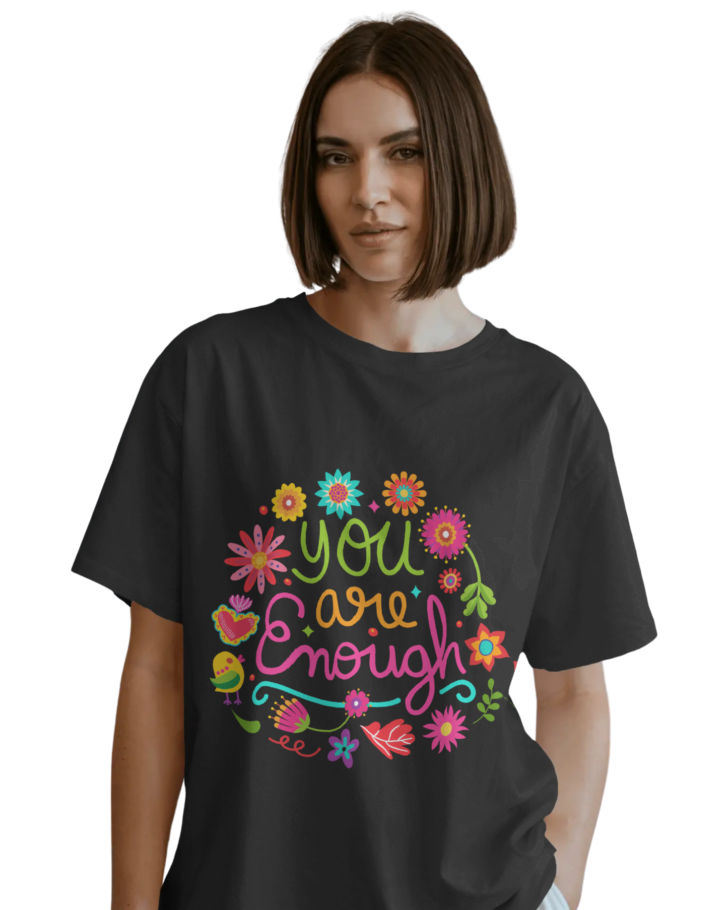 Women Oversize Tee | Printed | 100% Cotton T Shirt | Round Neck | Half Sleeves| Designed by NEOX | Vibrant Colors