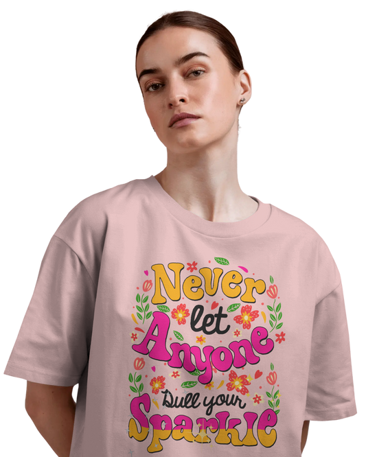 Women Oversize Tee | Printed | 100% Cotton T Shirt | Round Neck | Half Sleeves| Designed by NEOX | Vibrant Colors