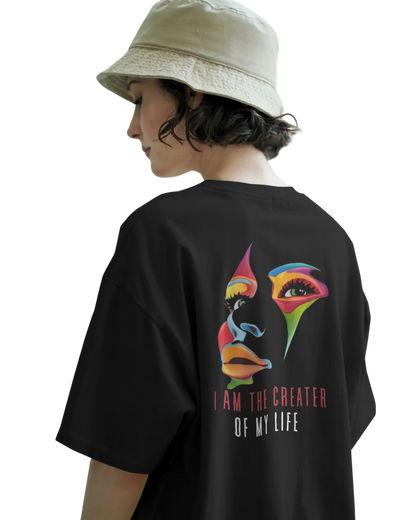 Women Oversize Tee | Printed | 100% Cotton T Shirt | Round Neck | Half Sleeves| Designed by NEOX | Vibrant Colors