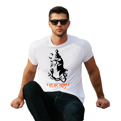 Unisex Printed Cotton T Shirt | Aastha | Round Neck | Half Sleeves|100% Cotton Regular Fit T-Shirt | Women | Men |