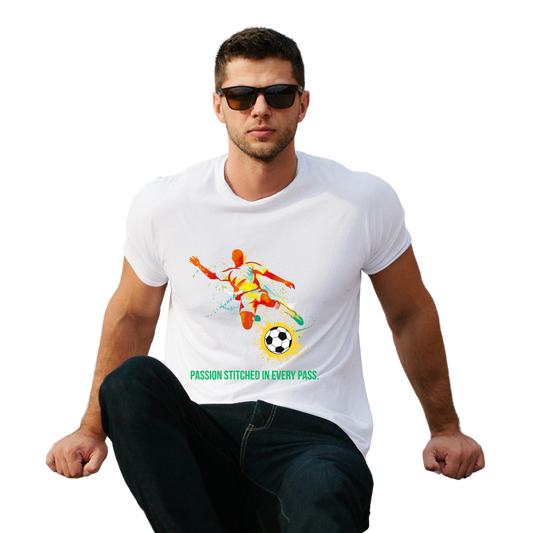Men’s Printed Cotton T Shirt | Foot Ball |Round Neck | Half Sleeves|100% Cotton | Regular Fit T-Shirt | Teens | Teen Vibes