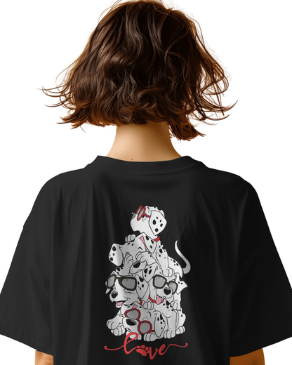 Oversize | Unisex Printed Cotton T Shirt | Round Neck | Half Sleeves|100% Cotton | Women | Men | Teen | Teen Vibes