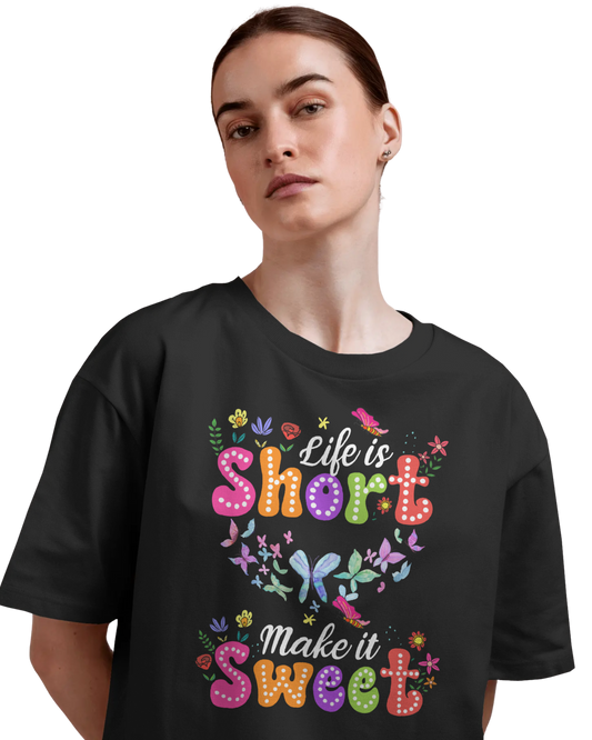 Women Oversize Tee | Printed | 100% Cotton T Shirt | Round Neck | Half Sleeves| Designed by NEOX | Vibrant Colors