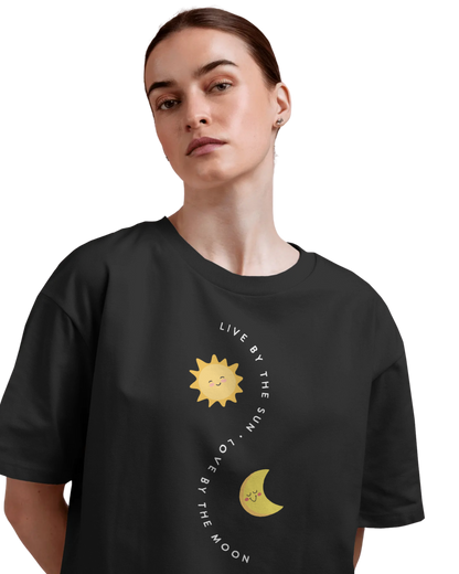 Women Oversize Tee | Printed | 100% Cotton T Shirt | Round Neck | Half Sleeves| Designed by NEOX | Vibrant Colors