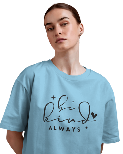 Women Oversize Tee | Printed | 100% Cotton T Shirt | Round Neck | Half Sleeves| Designed by NEOX | Vibrant Colors