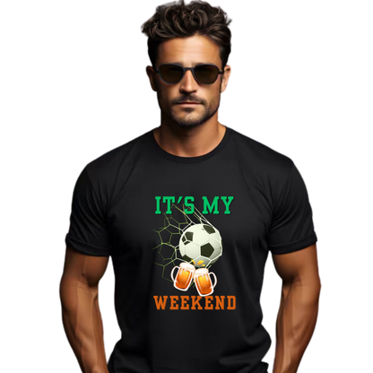 Men’s Printed Cotton T Shirt | Weekend |Round Neck | Half Sleeves|100% Cotton | Regular Fit T-Shirt | Teens | Teen Vibes